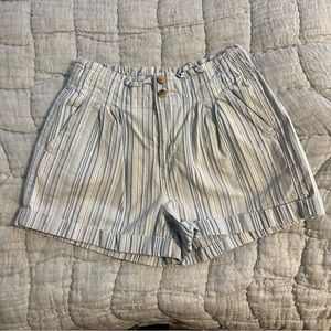 American Eagle Striped Paperbag Shorts